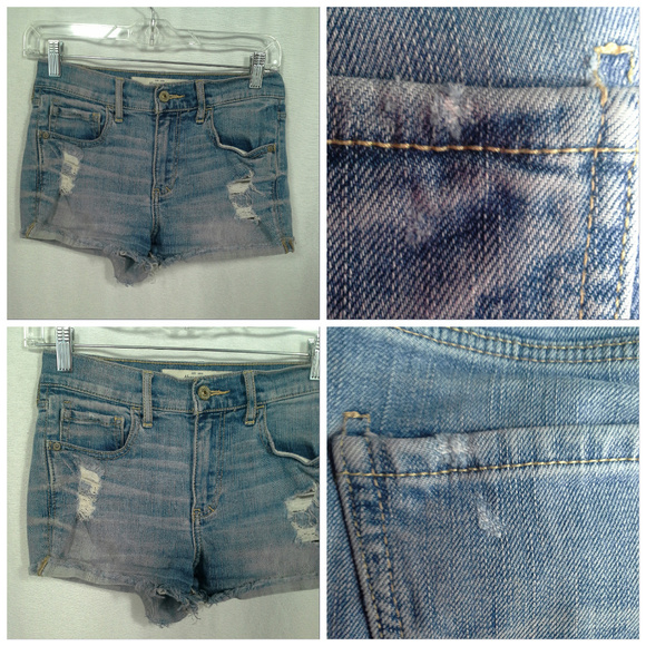 A&F shorts Size 2, 26x2 Light blue Distressed Raw - Picture 5 of 8
